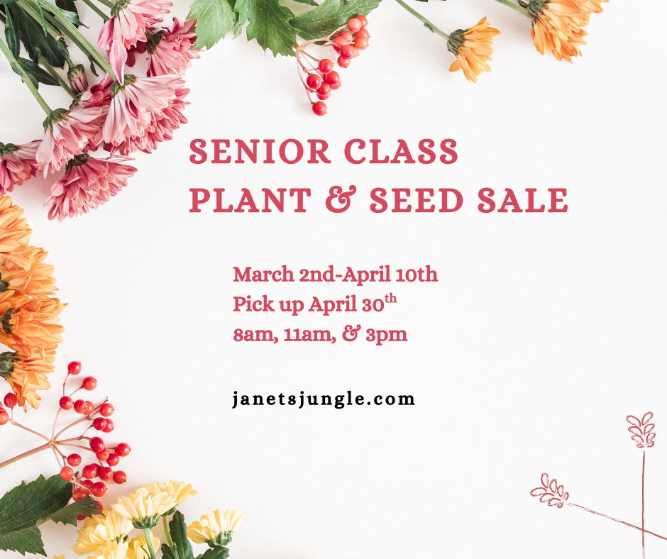 Plant &amp; Seed Sale, Mar 2-Apr 10