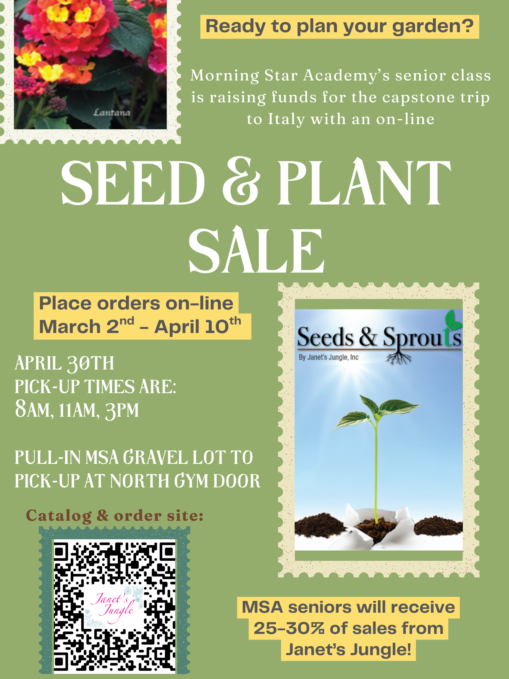 Seed &amp; Plant Sale-Mar 3-Apr 10