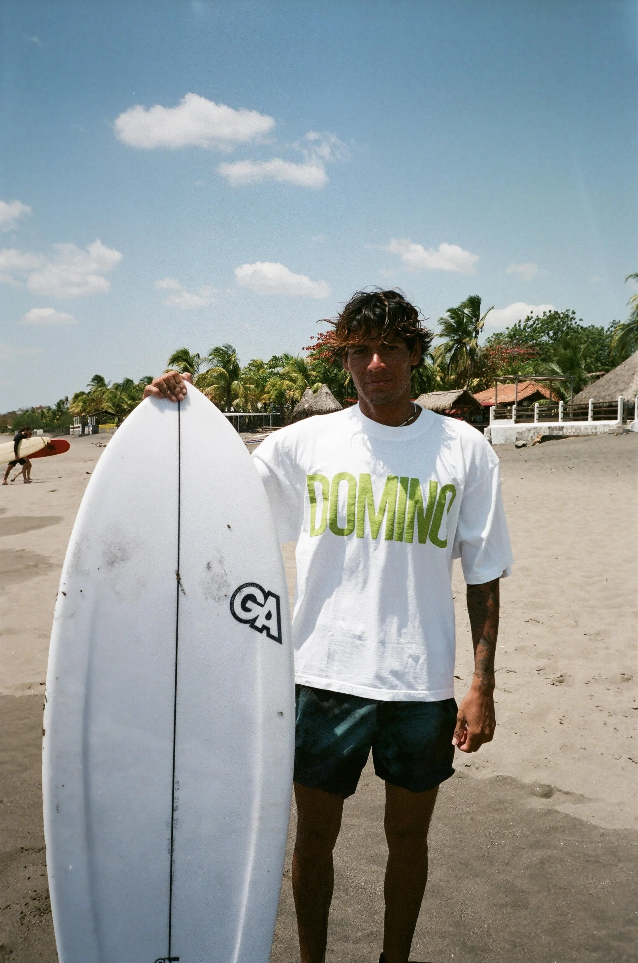 Green on White DOMINO tee