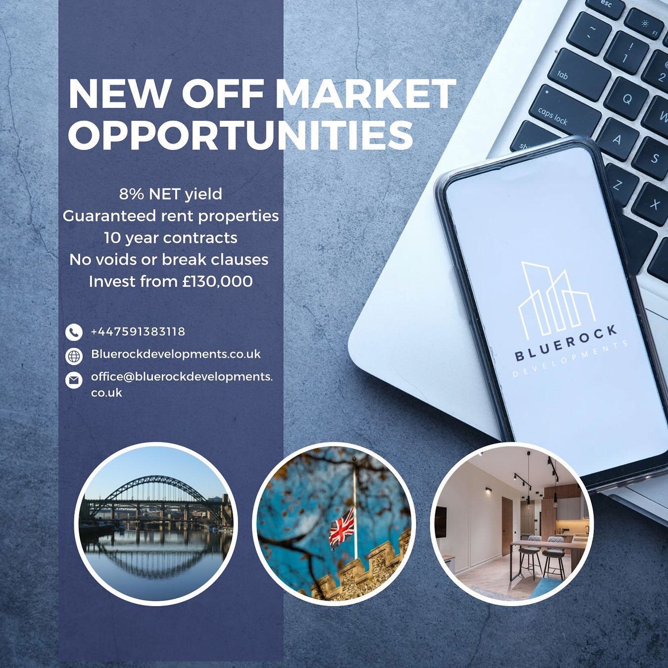 Bluerock Developments are delighted to offer a wide variety of new off market property investment opportunities for investors looking for a secure, guaranteed return! 

A large proportion of our clients are looking to invest in social housing due to 