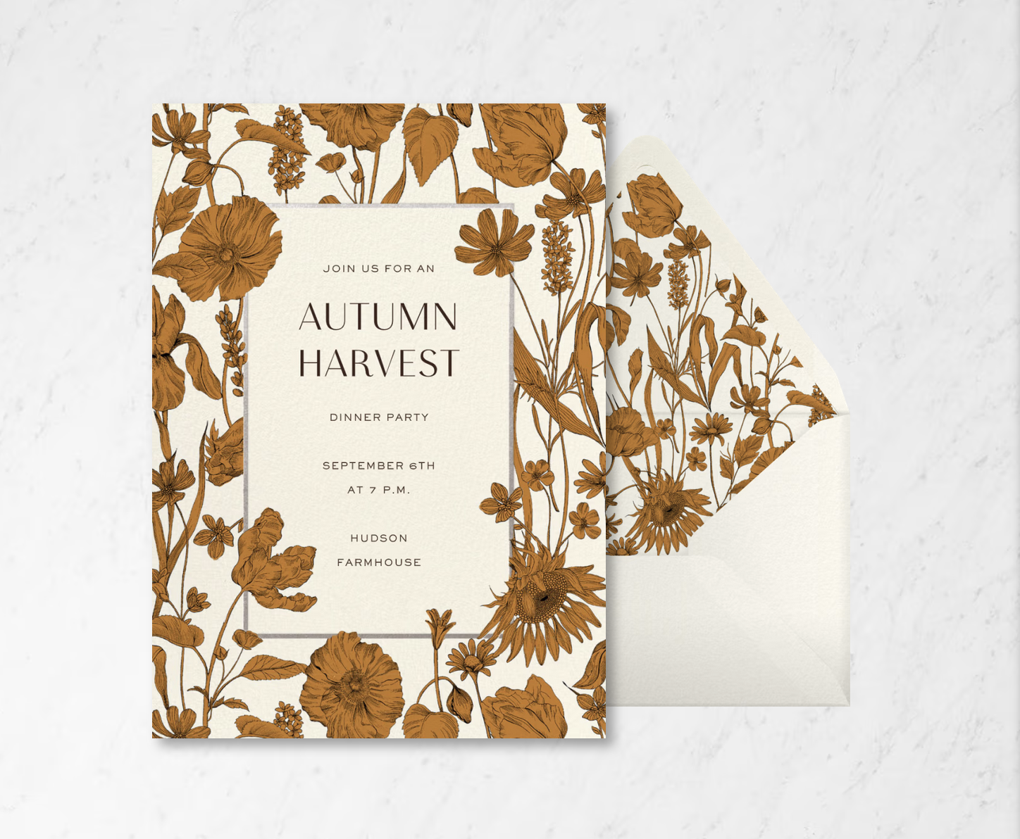 In collaboration with Liberty Fabrics, repeating patterns are delivered as a flat image to our production team to be dissected and arranged to fit our standard card ratios and typesetting is applied. 