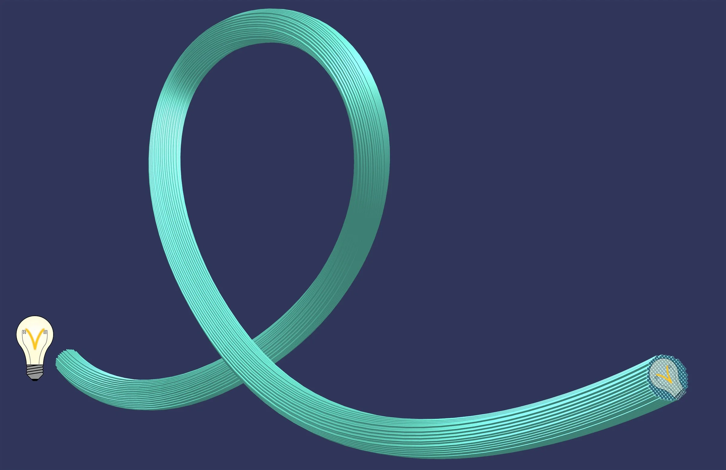 Fiber Optics Illustration appears in The Corning Museum of Glass