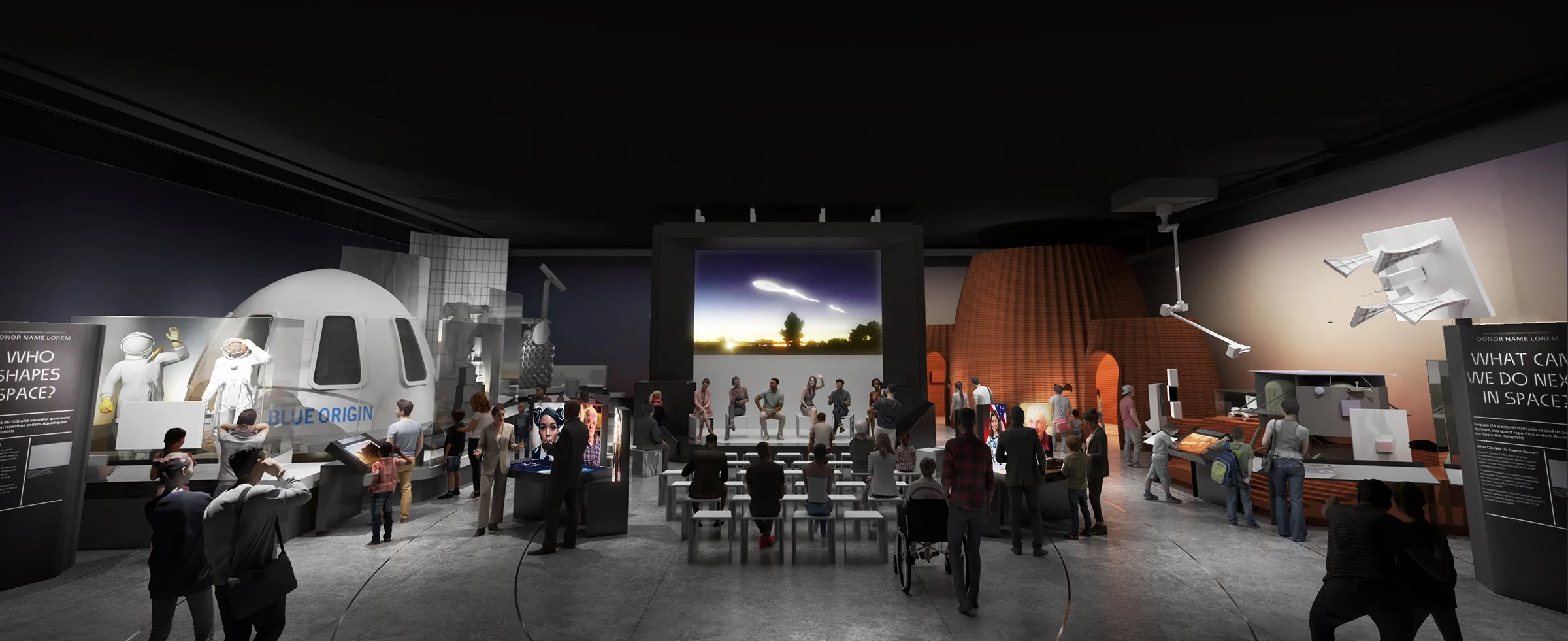 The Futures in Space exhibition will explore the potential near- and long-term futures that may emerge with advances in space exploration technology and enterprise.