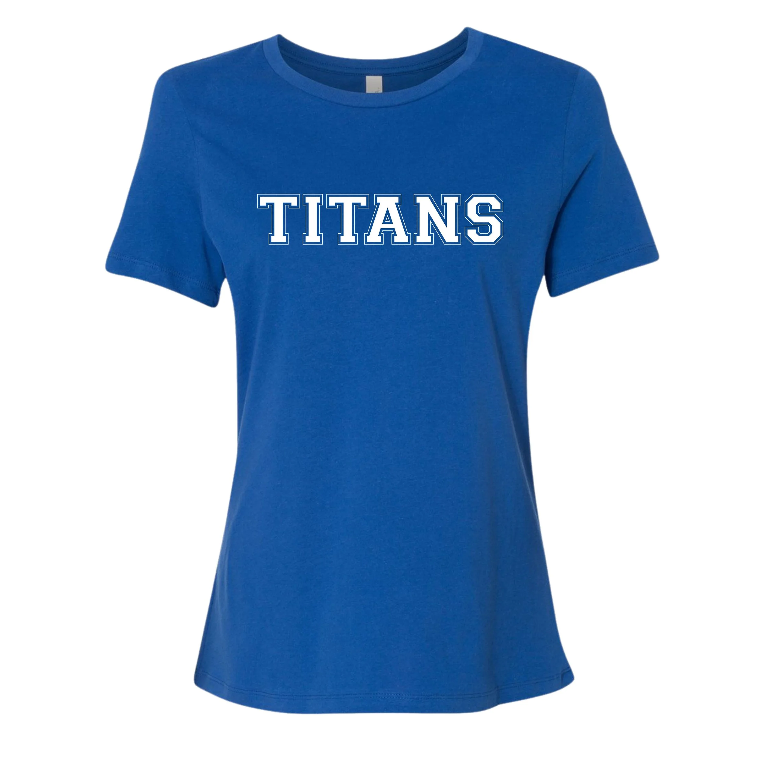 Woman's THUNDER RIDGE Blue Bella Canvas Shirt School Spirit Option 3