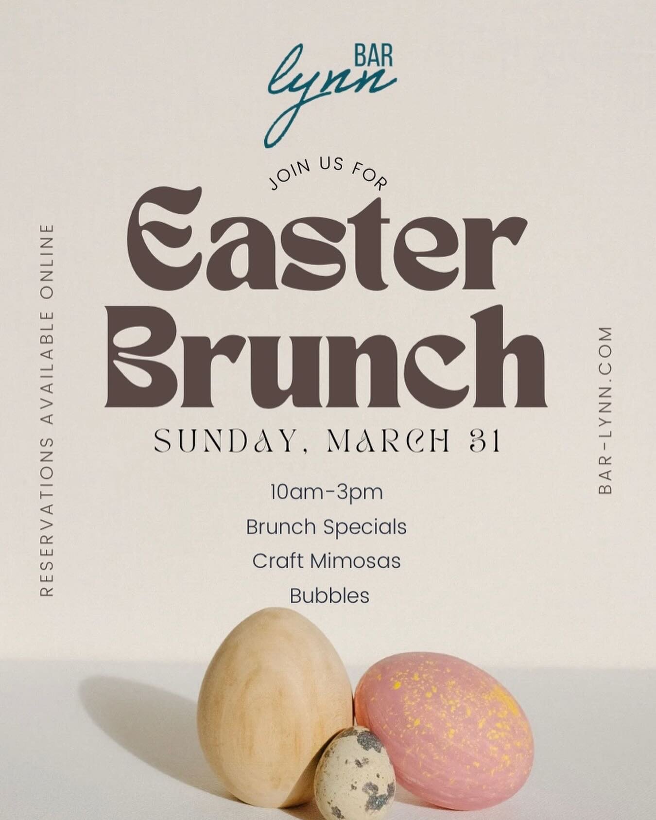 For Friends who are Family &amp; Family who are Friends. 
Easter Brunch Pop-up!
Sunday, March 31
10am-3pm

Reservations are live. Link in bio.
 

#brunch #bubbles #hoptoit