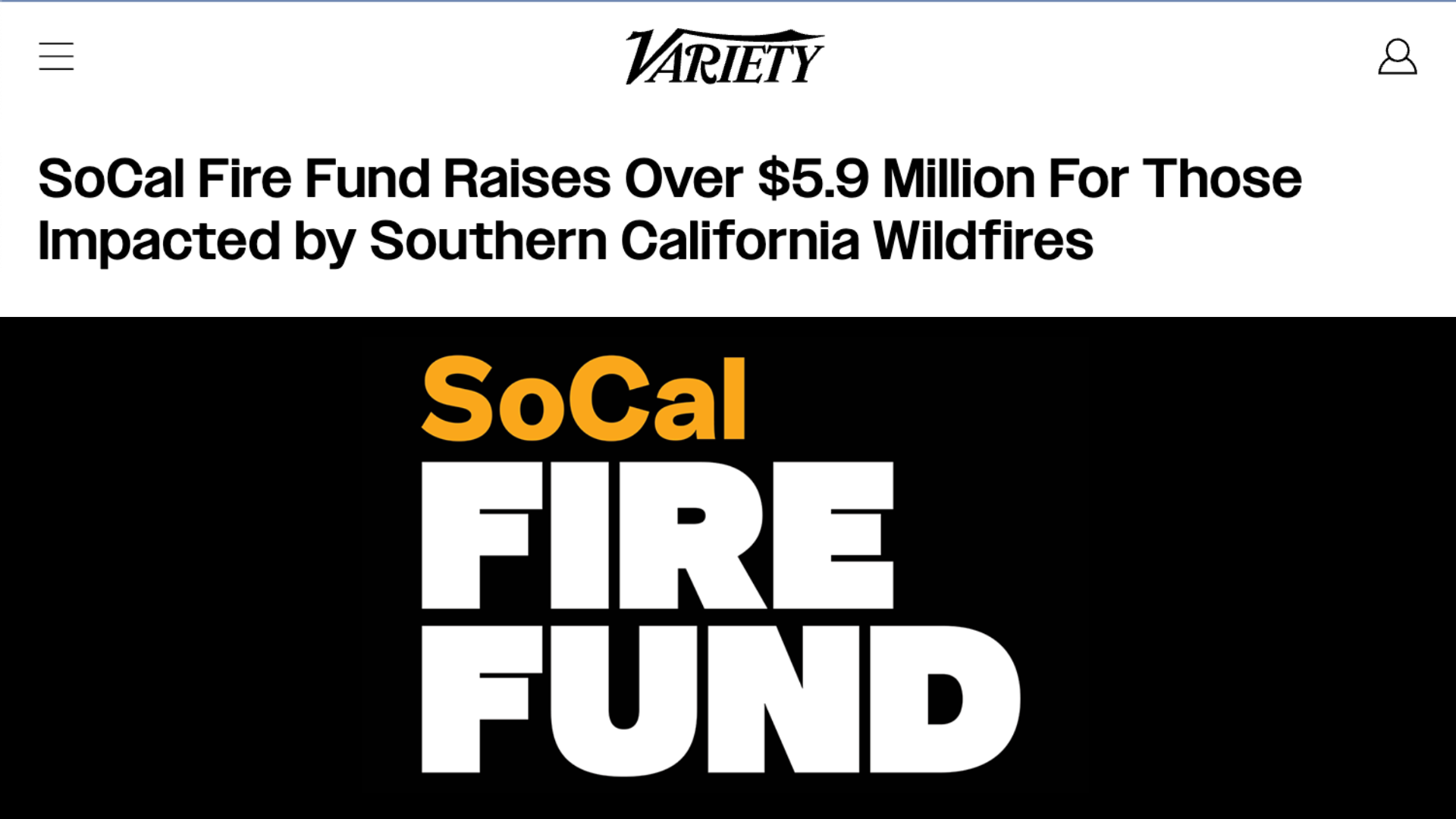 VARIETY: Orbital Studios Creates In-Kind SoCal Fire Fund PSA