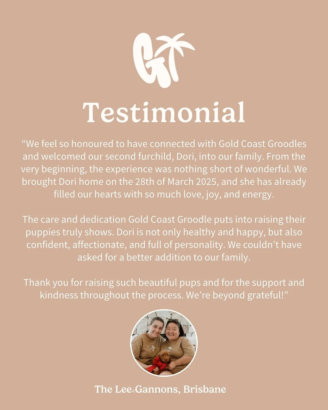 Sweet Dori girl living her best life now with her sister Gomi 🐶 
#gcgfamily #goldcoastgroodles