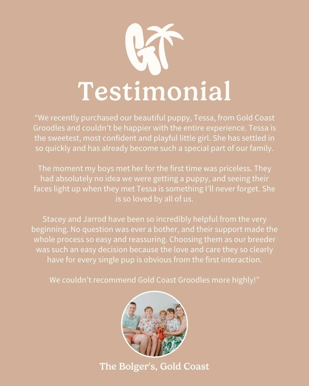 A sweet testimonial from Tessa&rsquo;s beautiful forever family! After 3 beautiful boys this Mumma got her girl 🥹💕🎀🌸💖