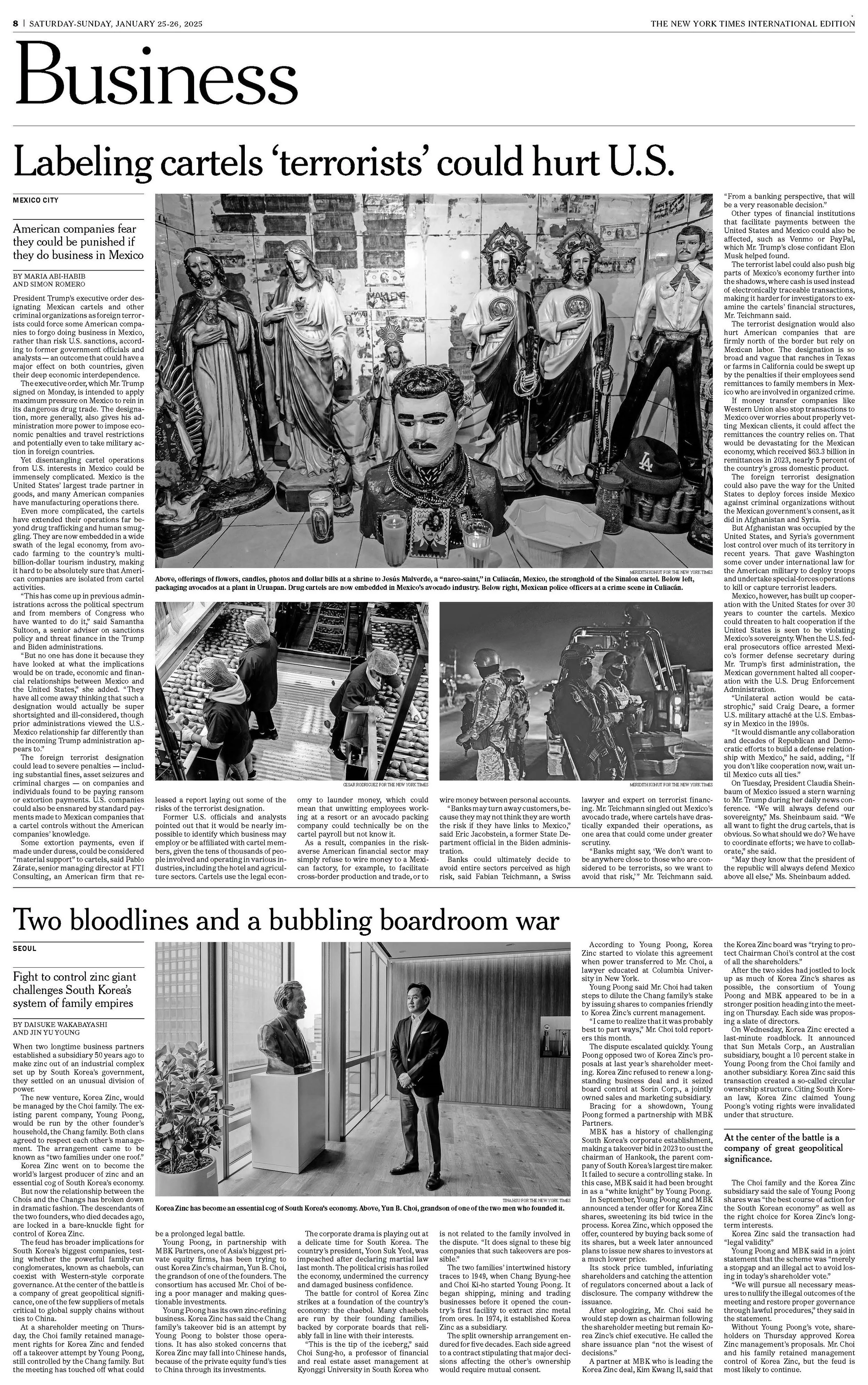 The New York Times - 2 Families, in Business for 50 Years, Wage War in a South Korean Boardroom