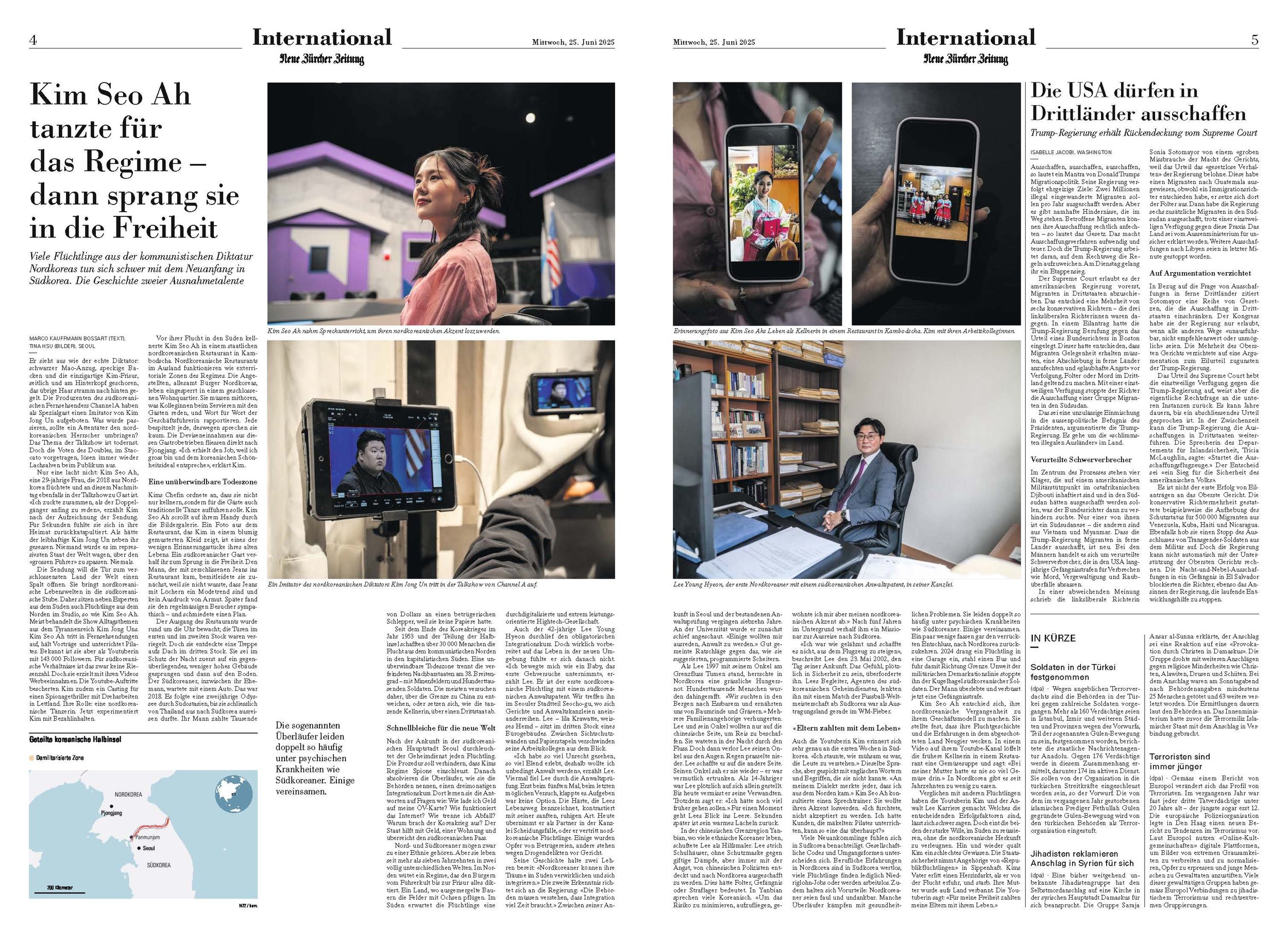 NZZ - She danced for the North Korean regime. Then she fled to freedom