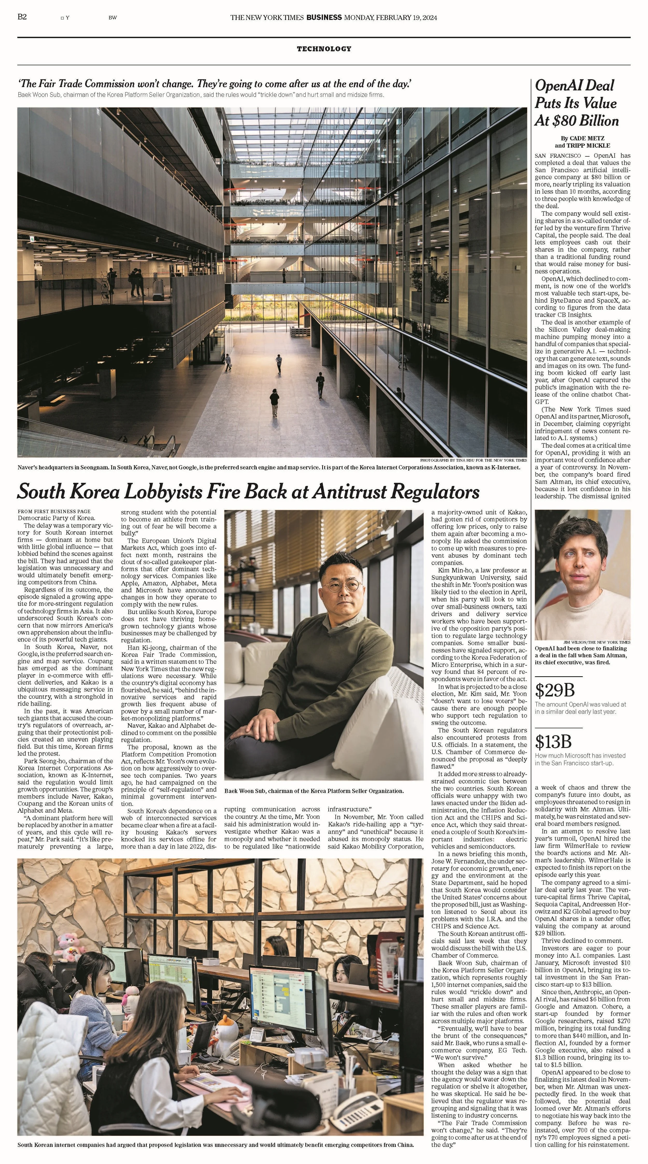 The New York Times - The antitrust enforcers aimed at Big Tech. Then came the backlash
