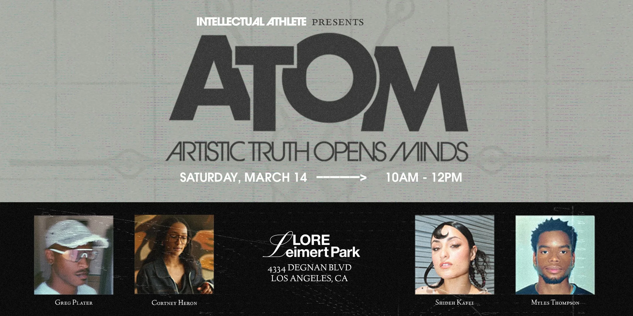 3/14 | Conversation on A.T.O.M at LORE 