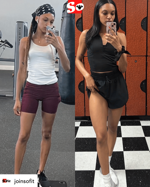 Orlando personal training client Amina after gaining 12 pounds of muscle in 13 weeks with SoFit