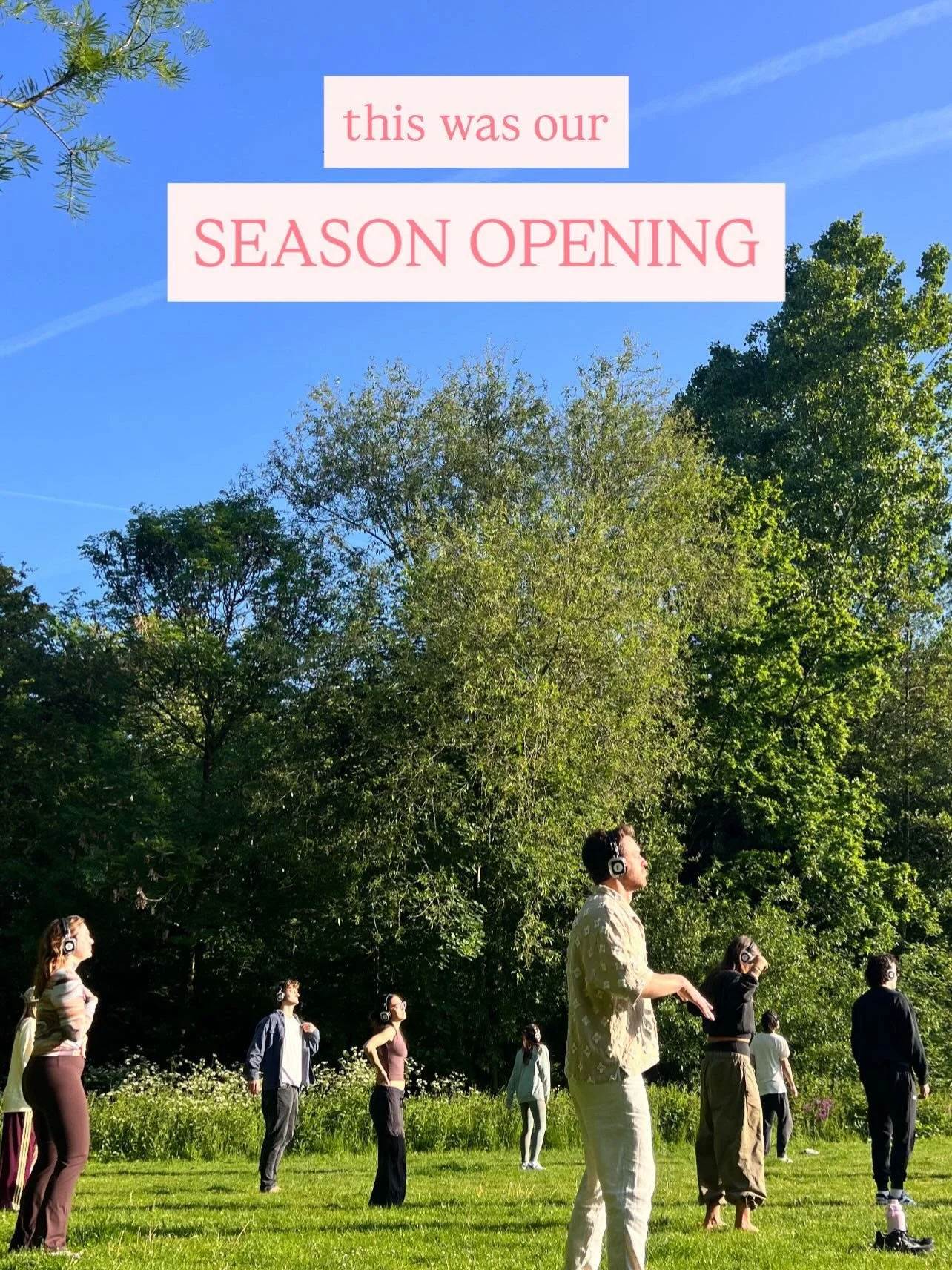 SEASON OPENING ❤️&zwj;🔥🌿🪷🌍🪩🍇🌞 it felt so good to be back practicing in the morning sun, with our feet in the grass, surrounded by other amazing human beings, all dedicated to the practice. Starting our days like this = just everything. Can&rsq