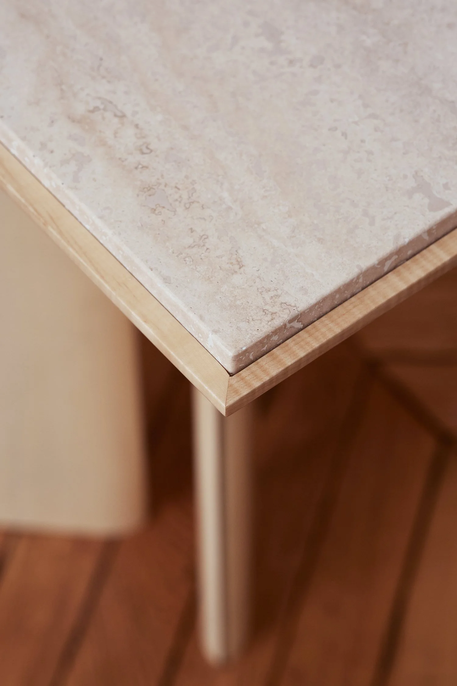 close up of console table