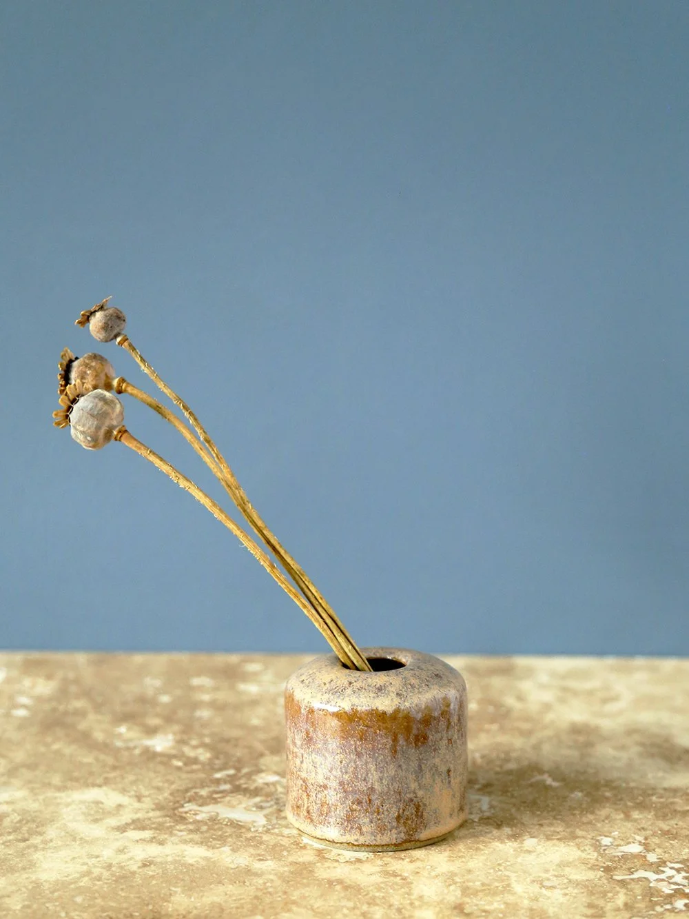 Speckled Ochre Bud Vase