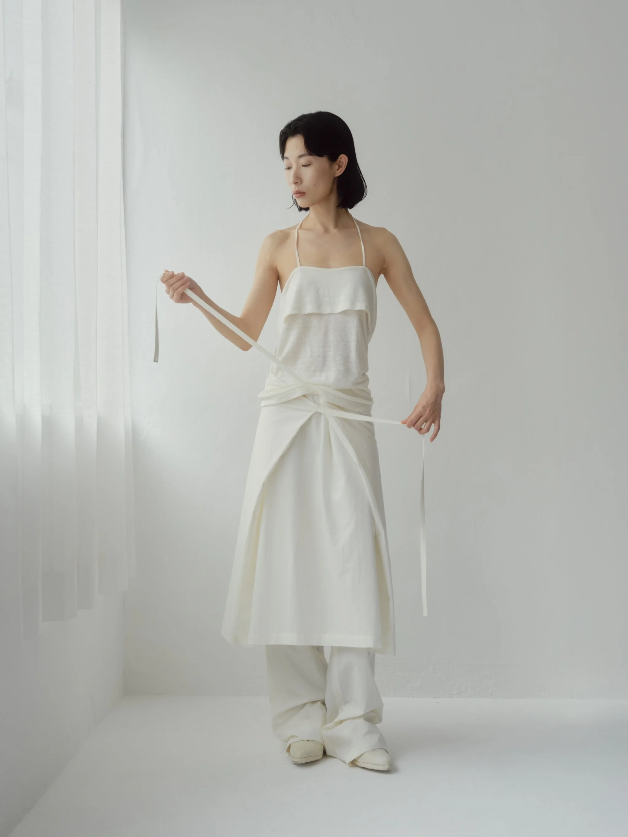 26ss Origami Knit Camisole - White