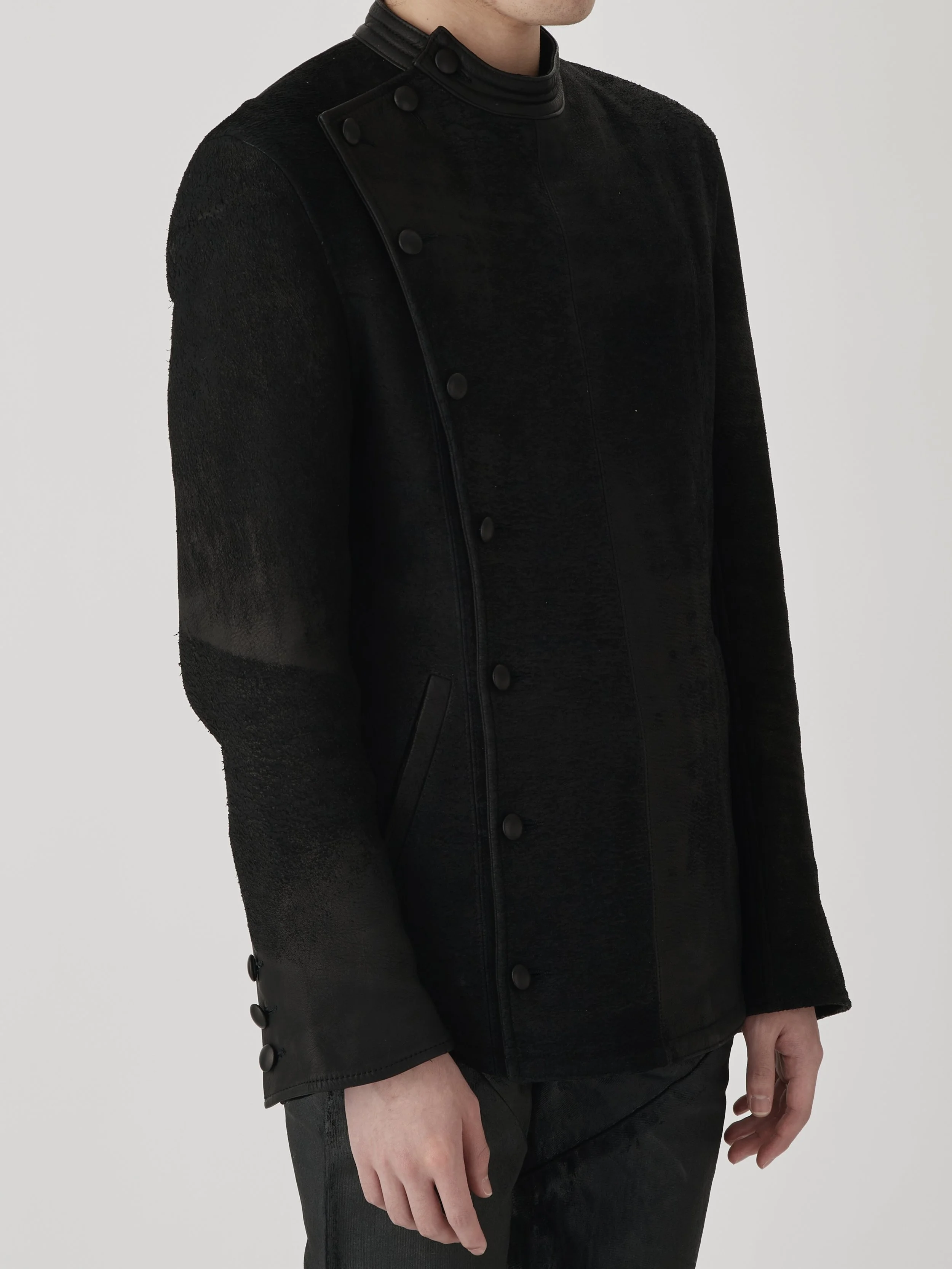 Blistered Deer Skin Leather Fencing Jacket — CHEN(G)