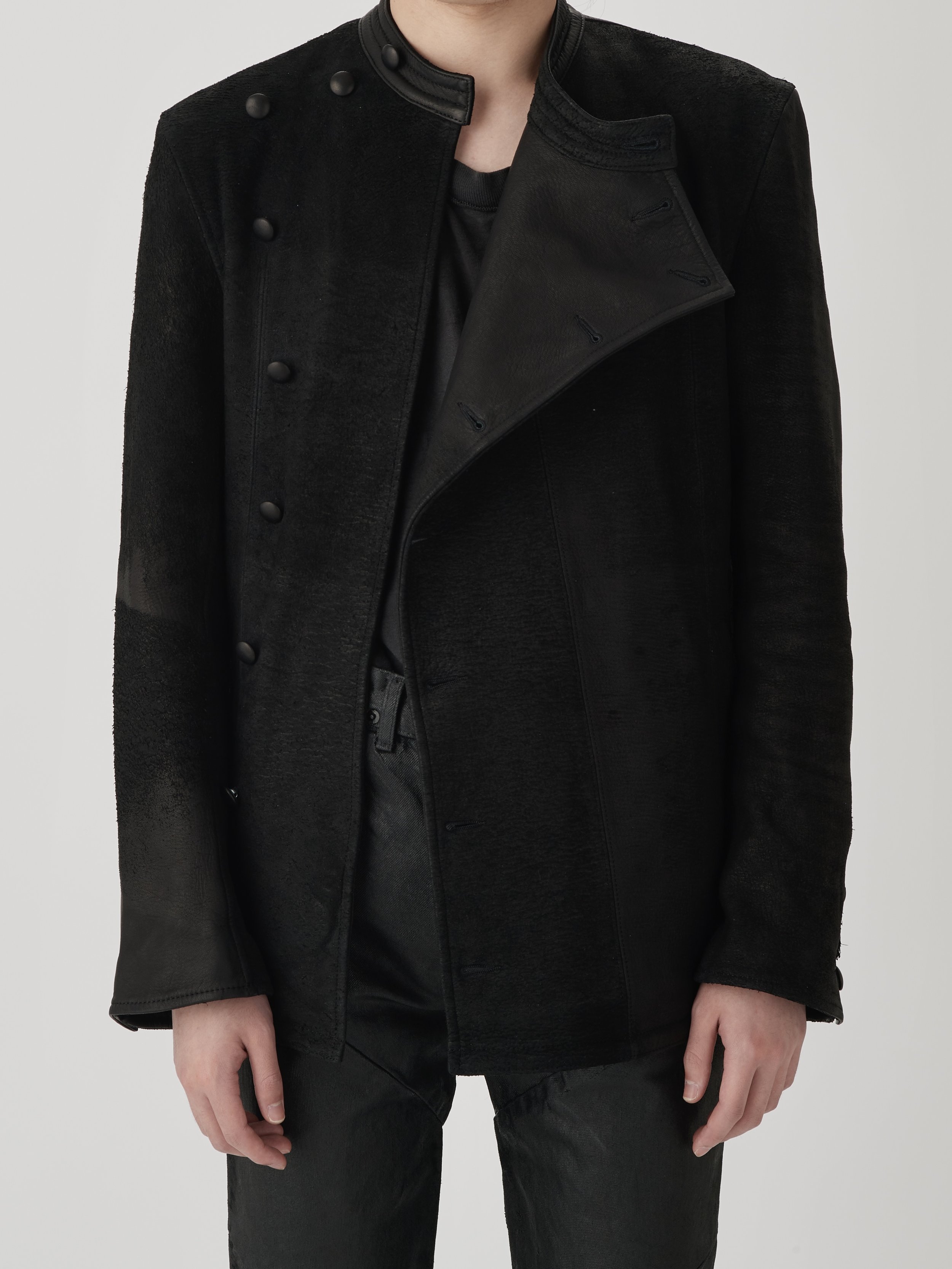 Blistered Deer Skin Leather Fencing Jacket — CHEN(G)