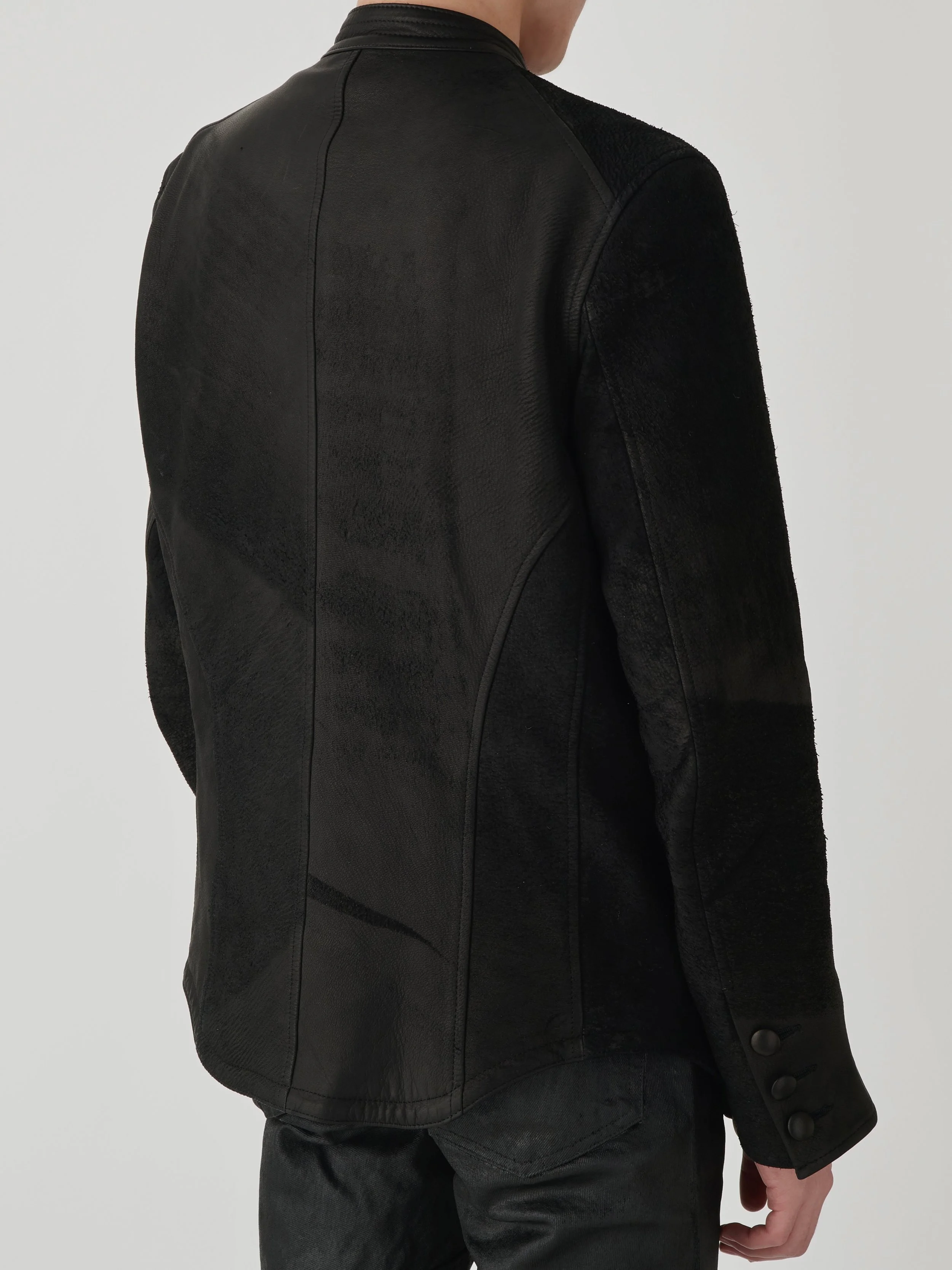 Blistered Deer Skin Leather Fencing Jacket — CHEN(G)