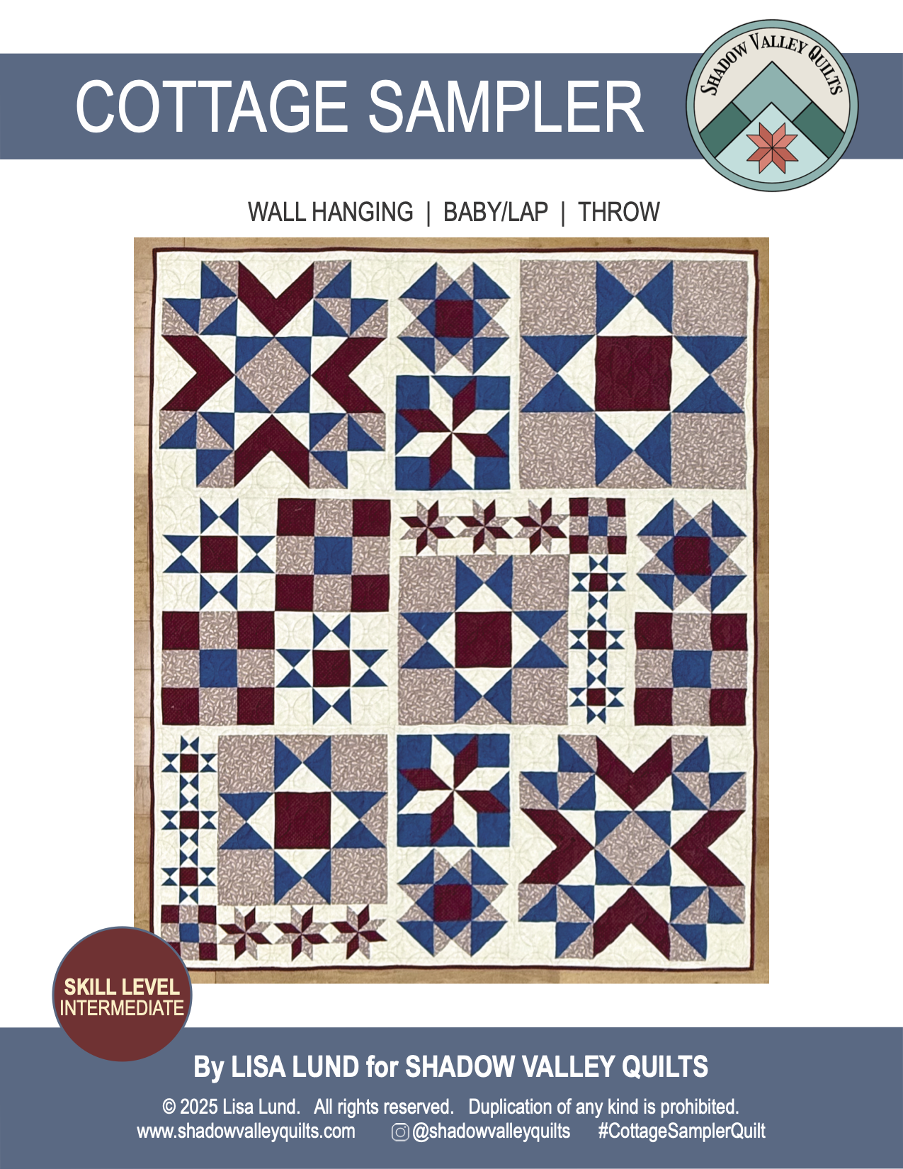 Cottage Sampler Quilt Pattern