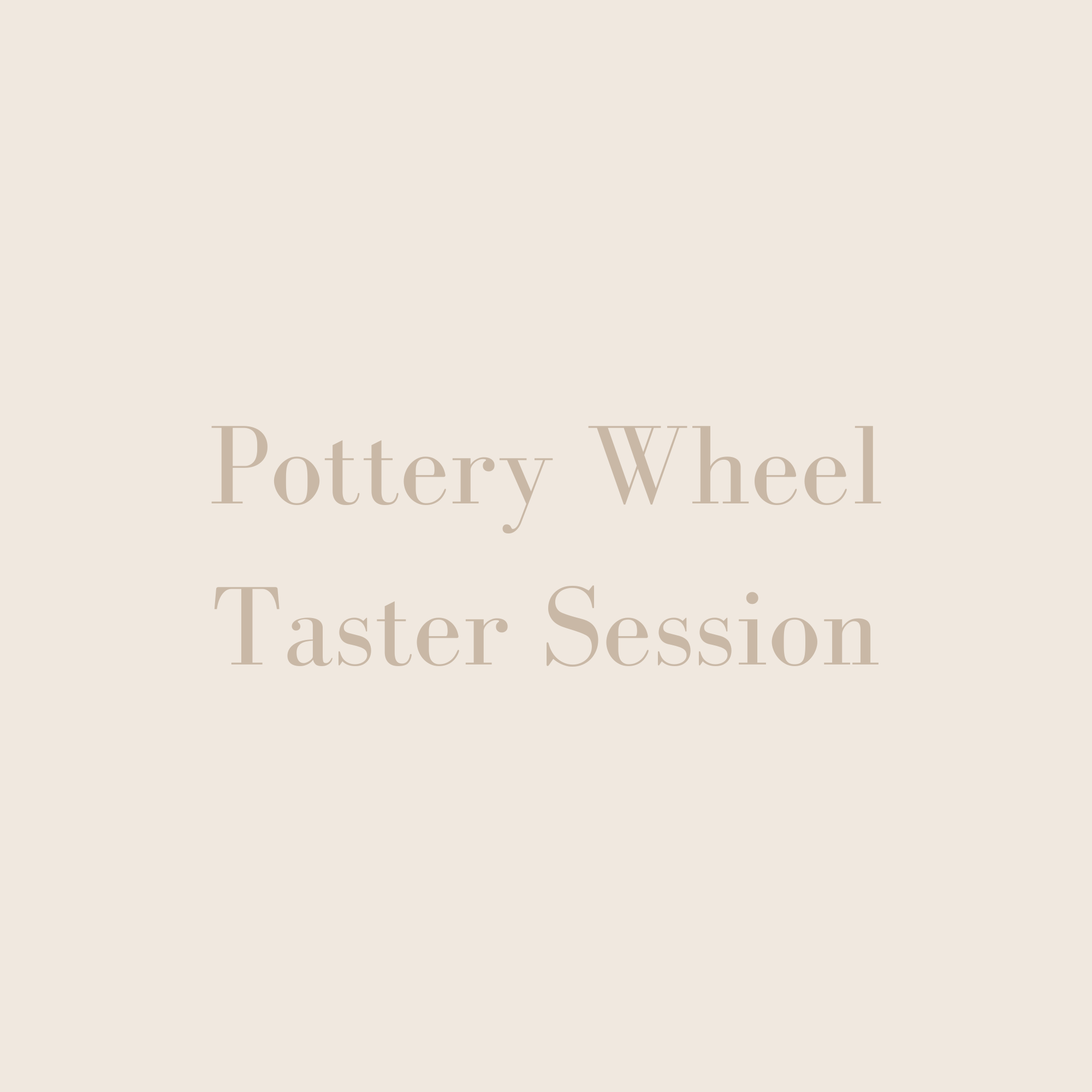 Pottery Wheel Taster Session