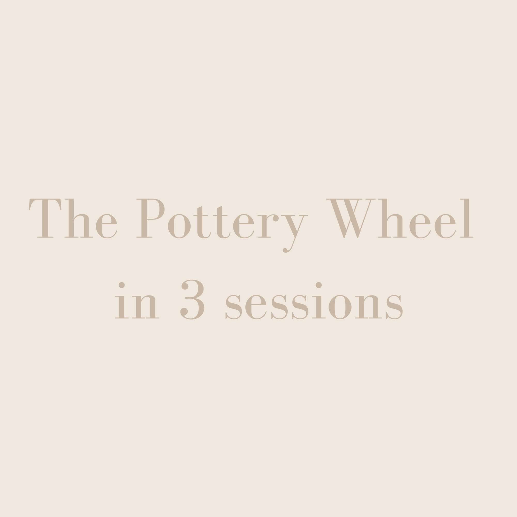 The Pottery Wheel in 3 sessions + 1 Month Abo