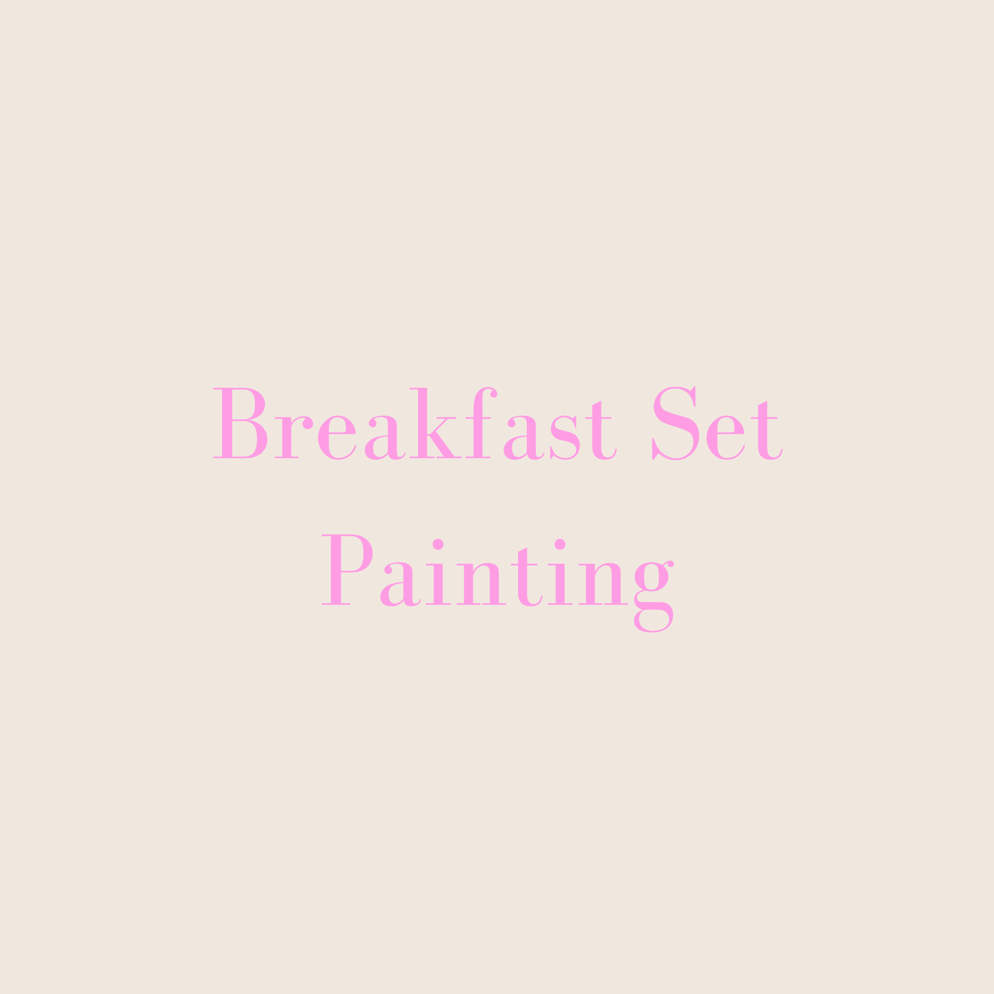 Breakfast Set Painting