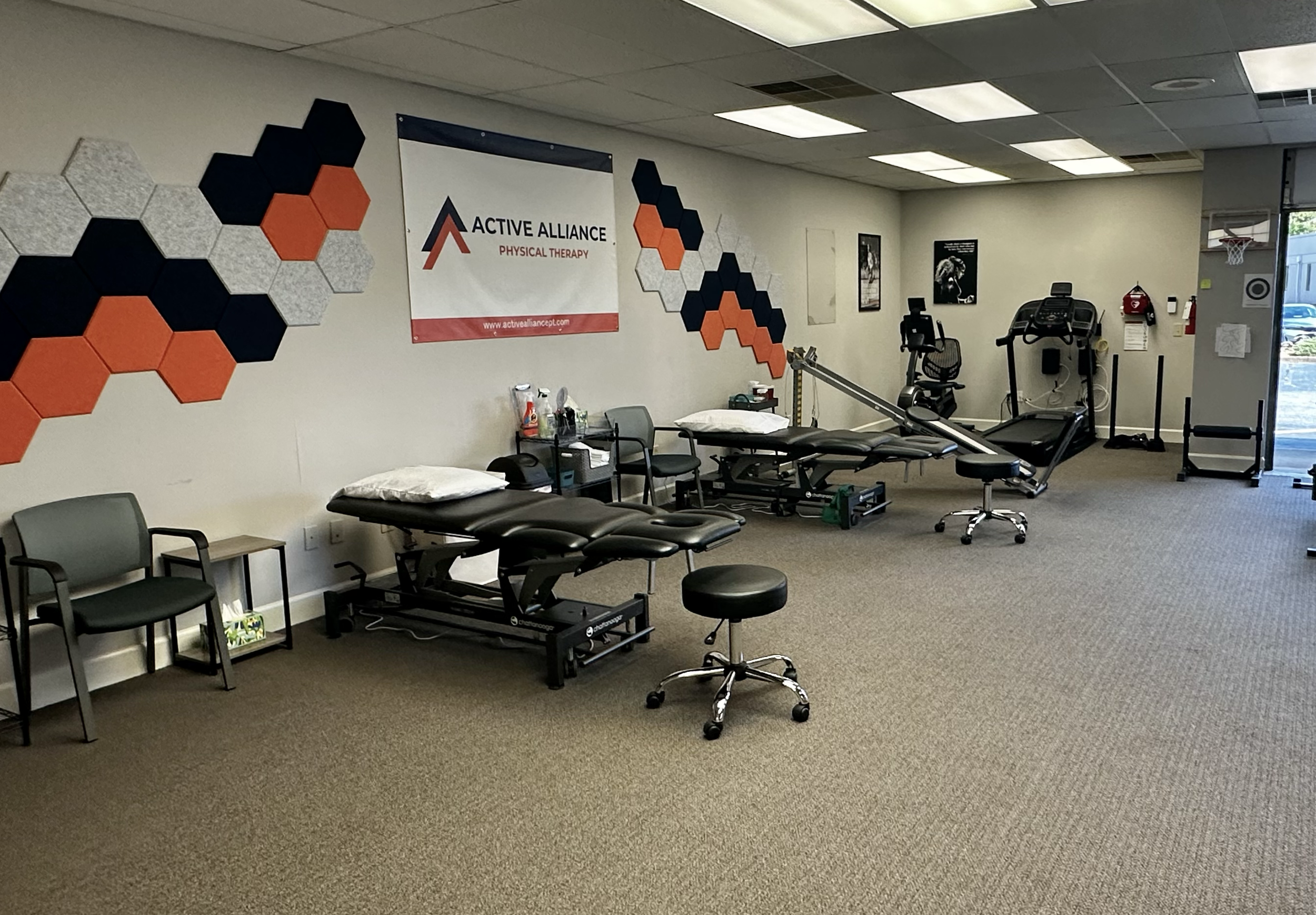 Clean treatment gym for physical therapy in Greenville, SC