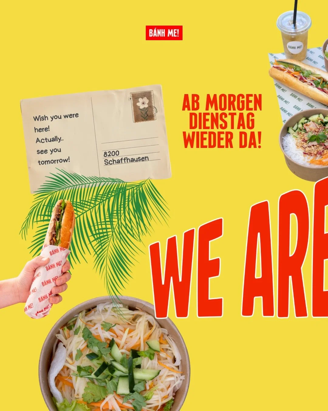 Greetings from vacation. 🌴🍹
Wish you were here..

Actually&hellip; we&rsquo;re back!

Ab morgen sind wir wieder wie gewohnt f&uuml;r euch da &ndash; frisch, hausgemacht und bereit f&uuml;rs neue Jahr.
Happy New Year &amp; see you at B&Aacute;NH ME!