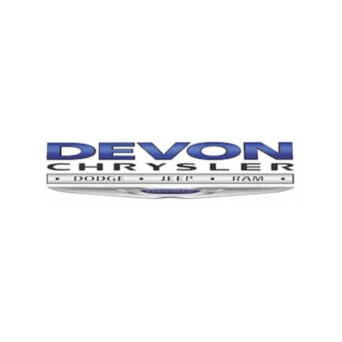 Devon Chrysler car dealership logo featuring the brands Dodge, Jeep, and RAM.