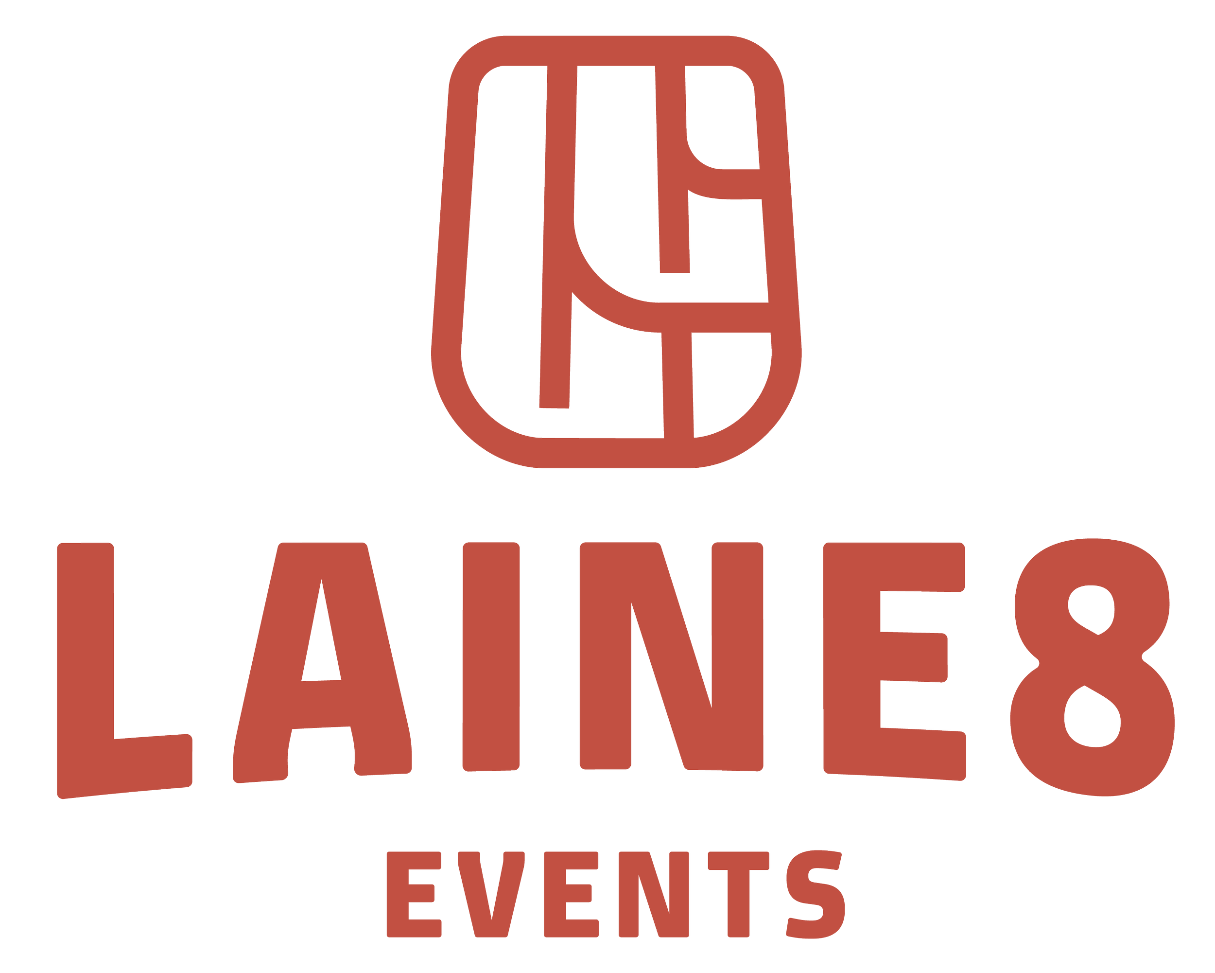 Laine8_Stacked_Lockeup_01_JasperRed.png
