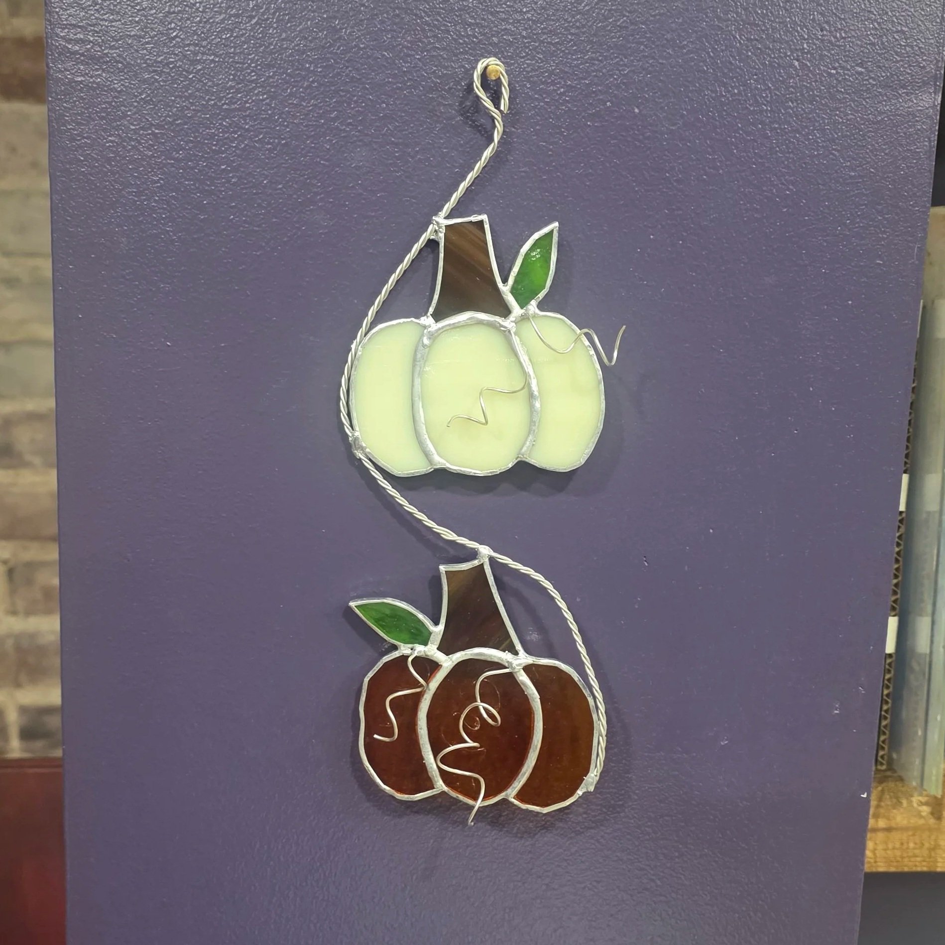 Stained Glass Pumpkin Hanger (Oct 1)