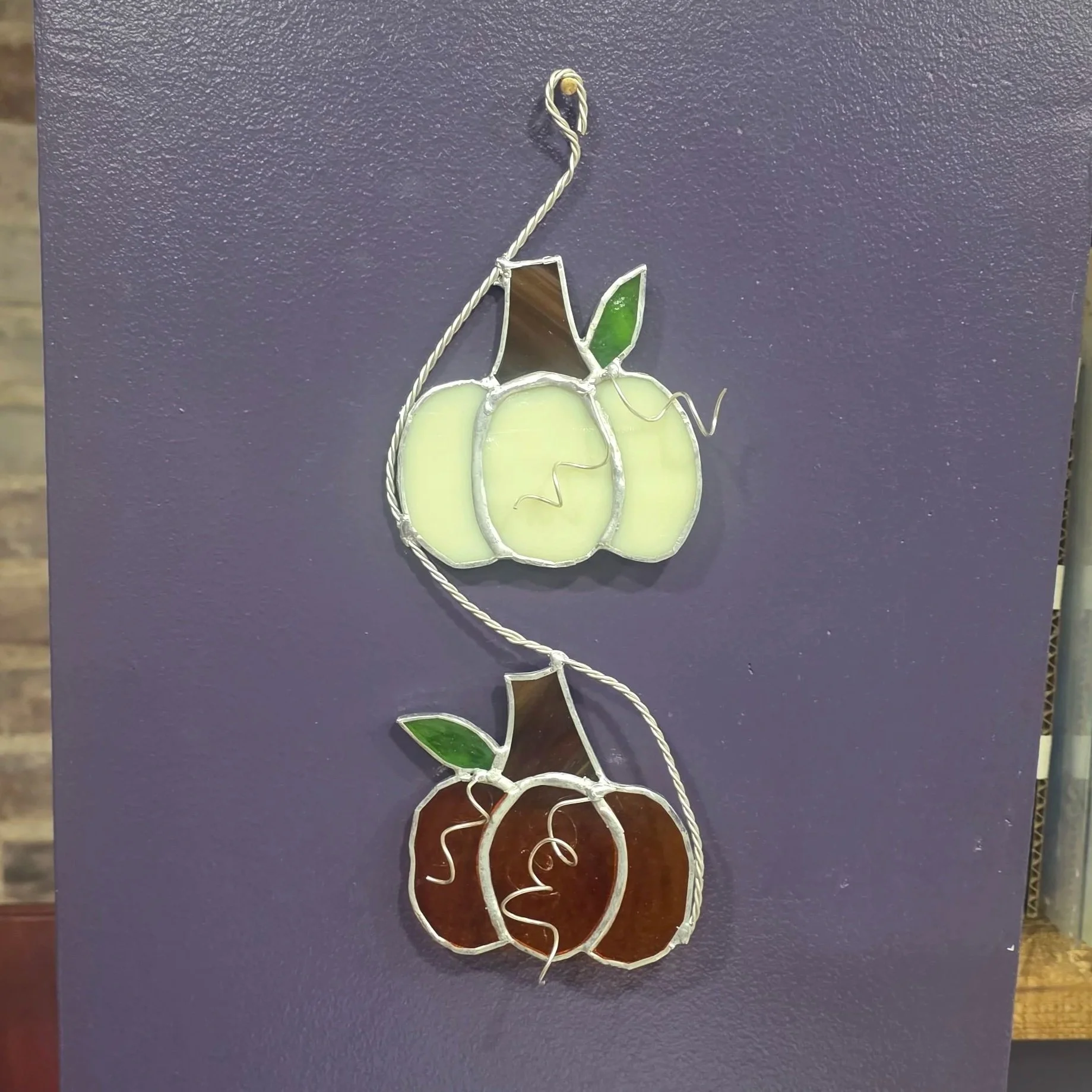 ADD-ON Stained Glass Pumpkin Hanger (Oct 3)