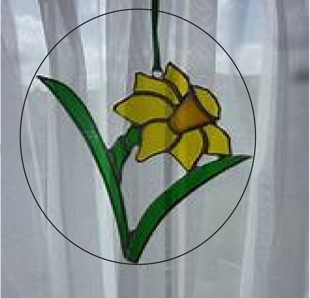 Stained Glass Daffodil Hoop (May 8)