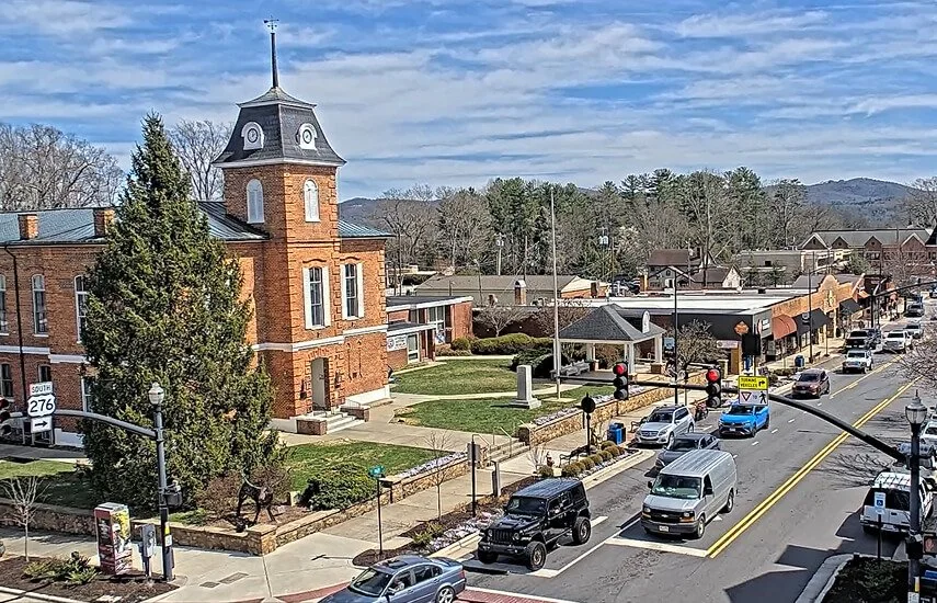 Ariel Image of Downtown Brevard