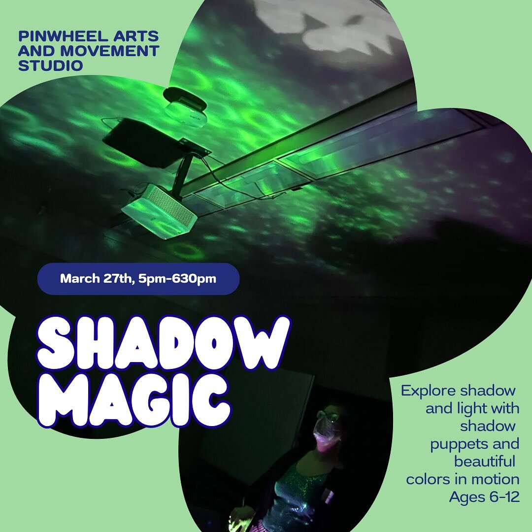 Wednesday, March 27, 2024
5:00 PM  6:30 PM
Ages 6-12

Explore the world of shadow and light with shadow puppets and beautiful colors in motion.  Learn shadow magic tricks, and how they work!  We will have the lights off for most of class, and be work