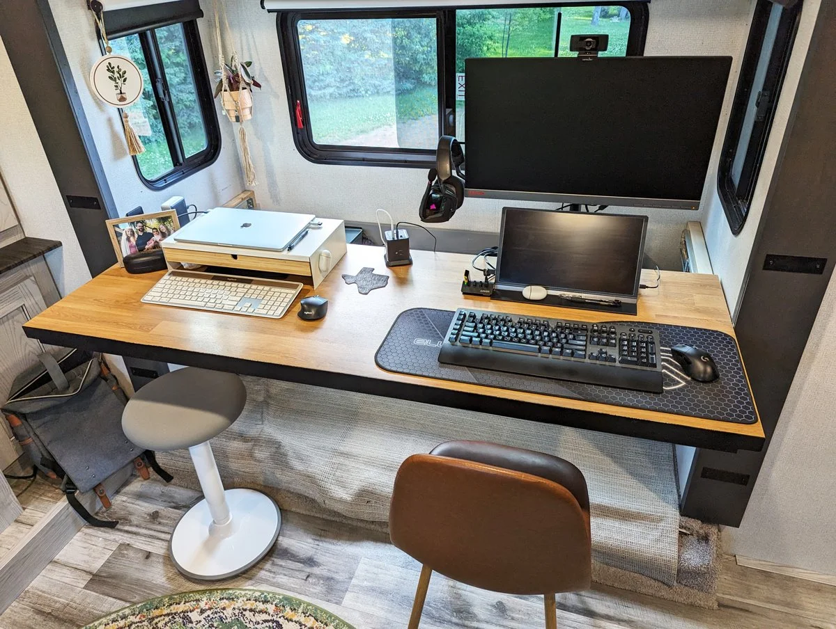 Office In Rv RV Office Space Remodel for Two Adults — This Creative RV