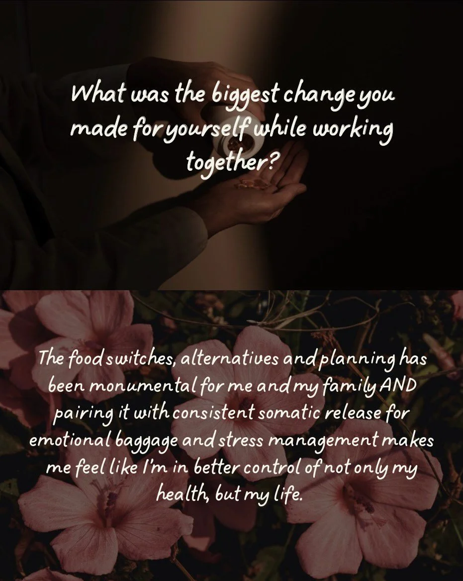 ✨Client Review for the TRUST YOUR GUT PROGRAM✨

🙏🏻This wonderful client came to me ready to change her lifestyle to better support her autoimmune condition alongside her family&rsquo;s health. She was truly an A+ student throughout our entire month