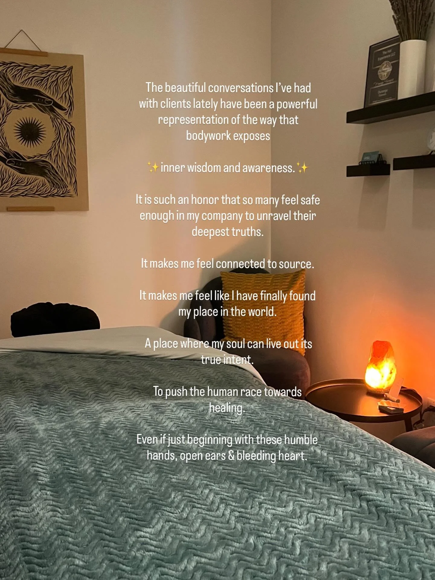 Sharing some sentiment as I begin another busy day. Feeling so grateful for the ones who are constantly showing up for themselves &mdash; that healing radiates and spread outwards. Come as you are, let&rsquo;s dive in &amp; spread that healing like w
