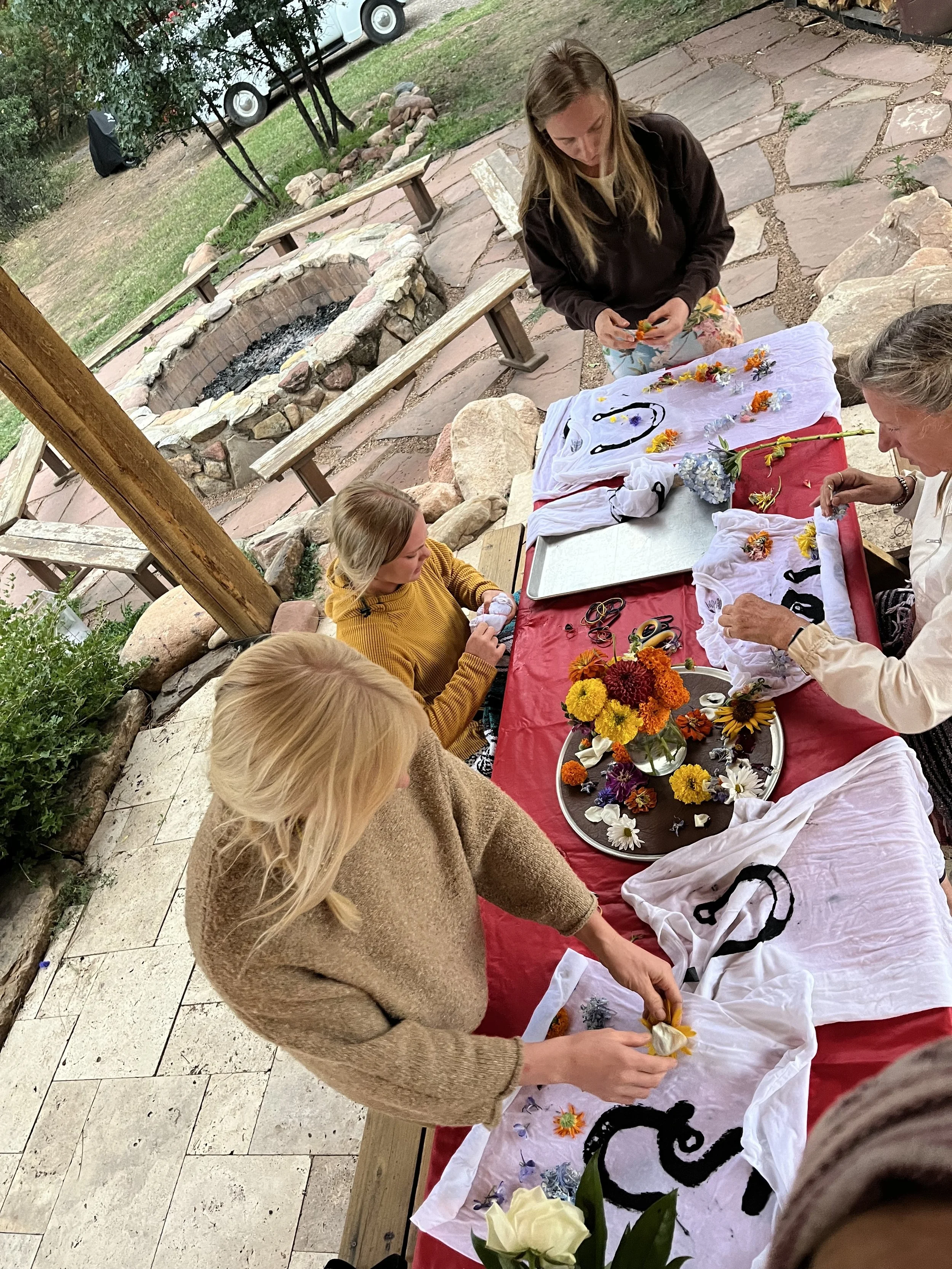 crafting at womens wellness retreat