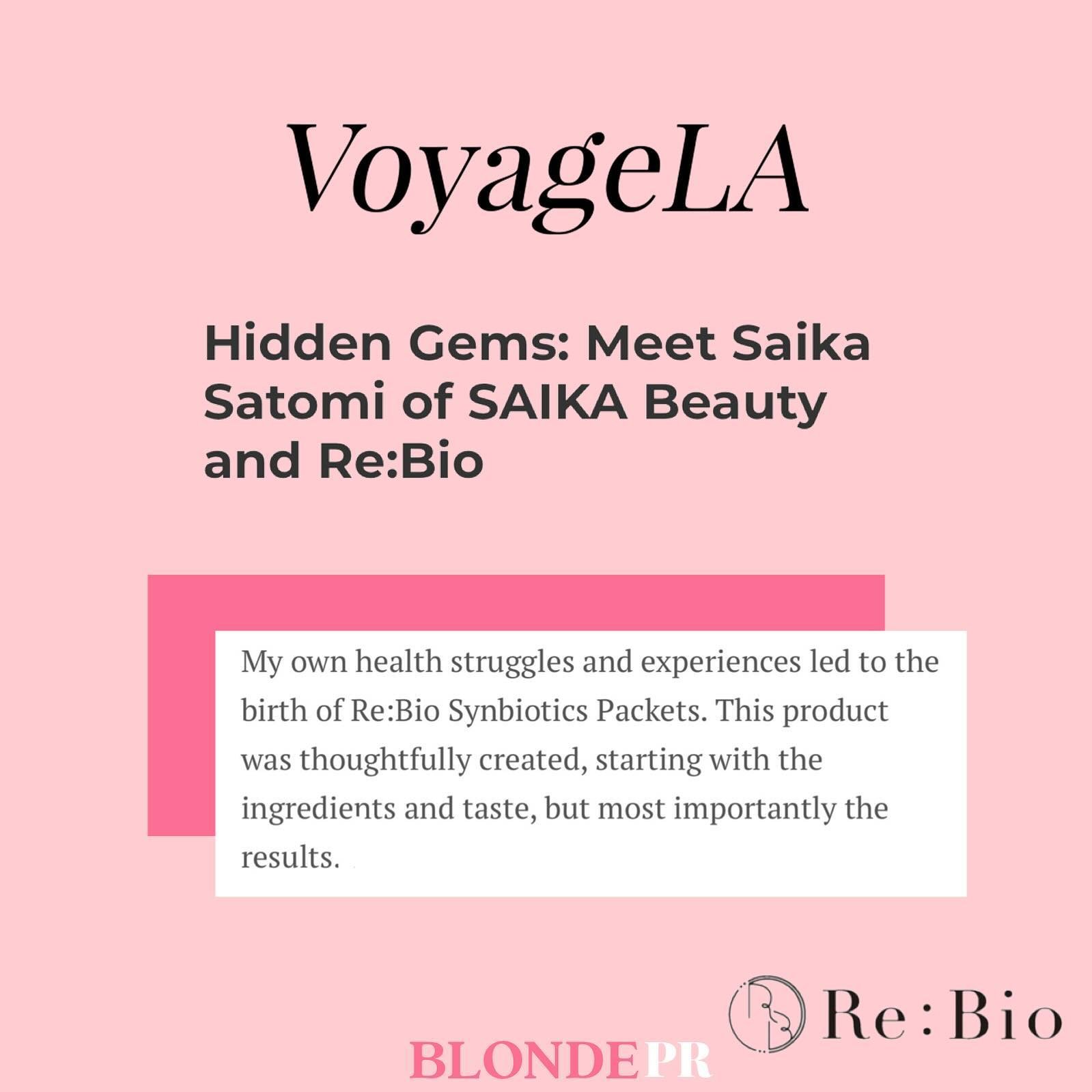 Founder of @rebio.us, Saika Satomi, shared her story &amp; how the product company came to be in the latest @voyagelamagazine 🍓🌹 

#blondepr