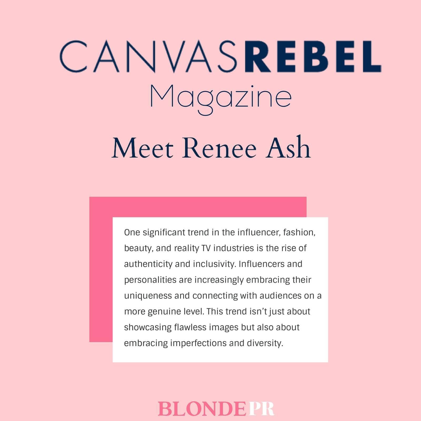 We&rsquo;re loving @peacock&rsquo;s Love Undercover so far &amp; can&rsquo;t get enough of @renee.ash! Meet her in more detail in the latest @canvasrebel magazine 💕

#blondepr