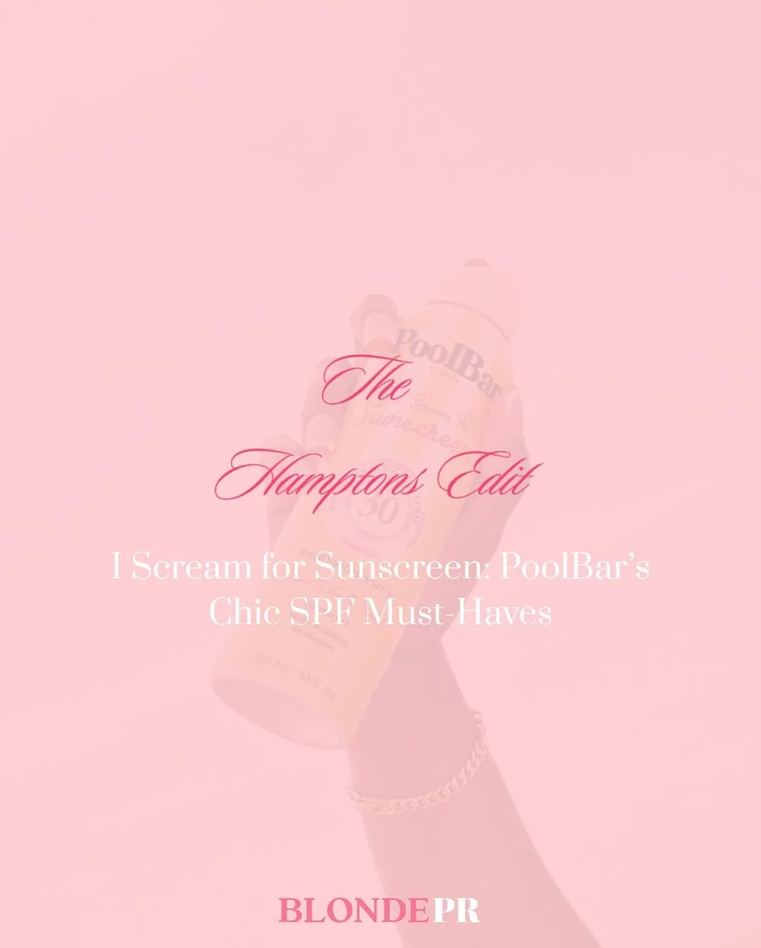 @poolbarlondon just announced the release of their new I Scream For Sunscreen Clear Sprays in SPF 30 &amp; 50 with the help of @thehamptonseditmagazine ☀️

#blondepr #earnedwithblonde