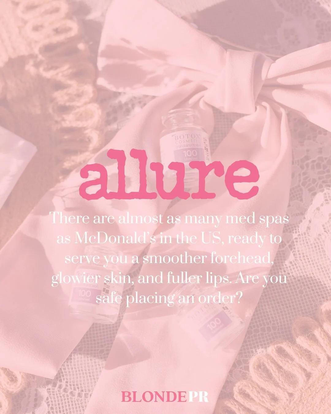 Owner of @skin.charm, @nurseannabelle, sat down with @allure to share details on her extensive background &amp; experience in the medical aesthetics industry 💉🎀

#blondepr #earnedwithblonde