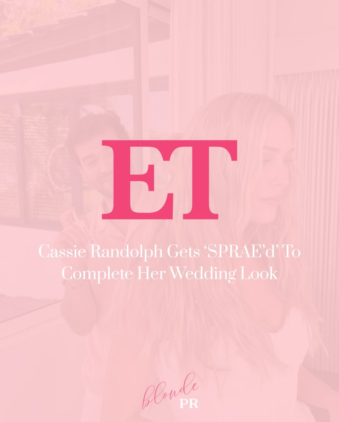 @hairsprae mentioned in @entertainmenttonight as the finishing touch before Cassie Randolph headed down the aisle 💍

#blondepr #earnedwithblonde