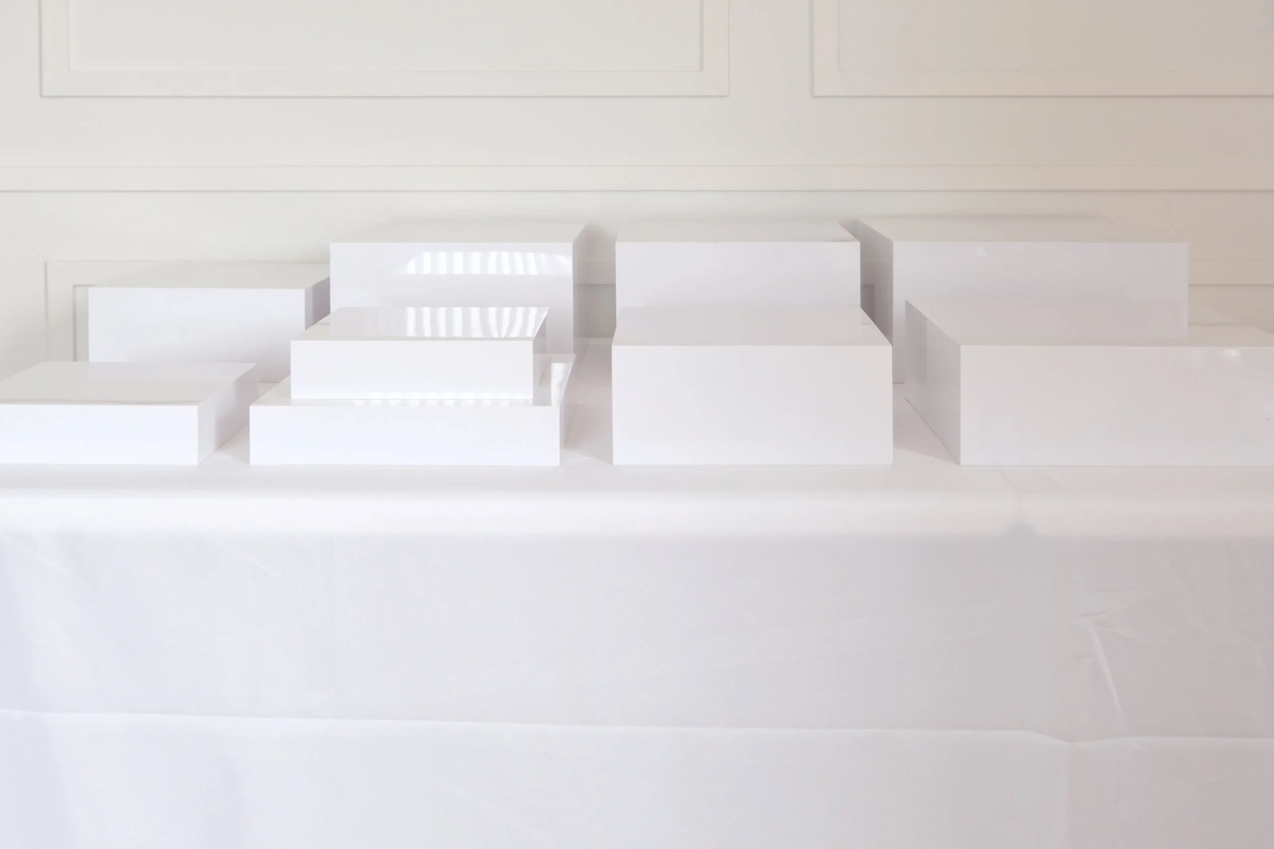 White Acrylic Risers