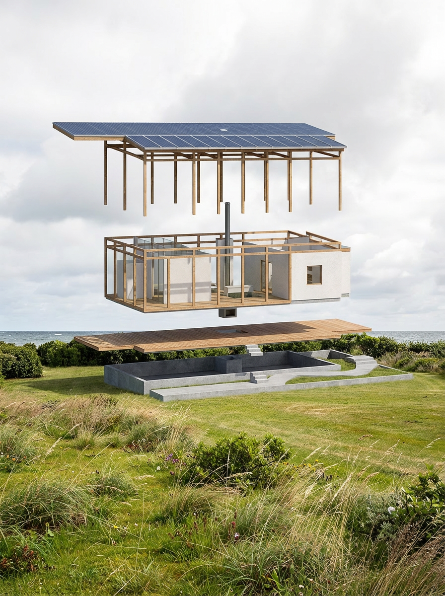 3 create this architectural model as exploded view.png