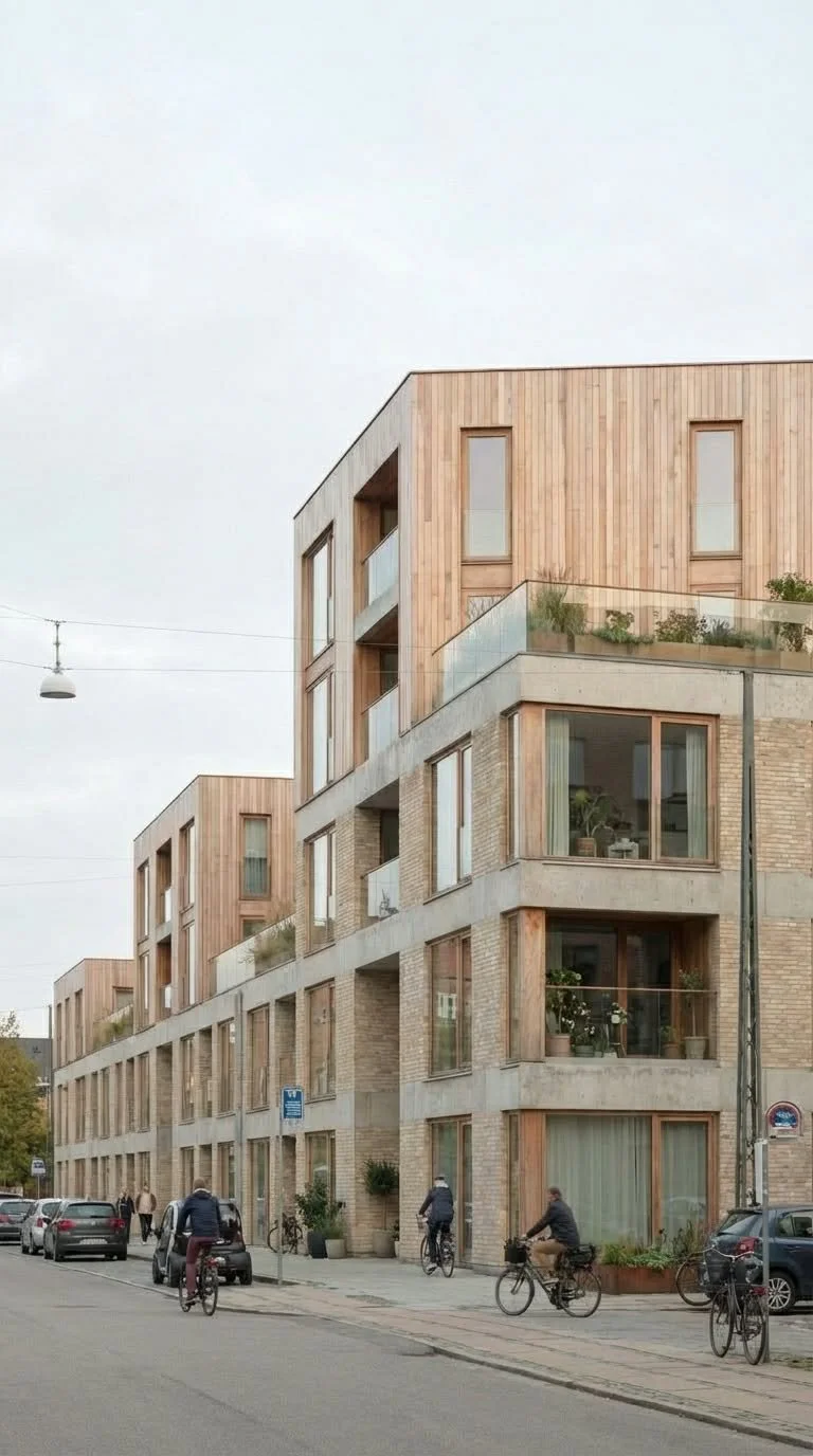 Sløret cirkulært mønster med farveovergange i røde, orange, gule og grønne nuancer.