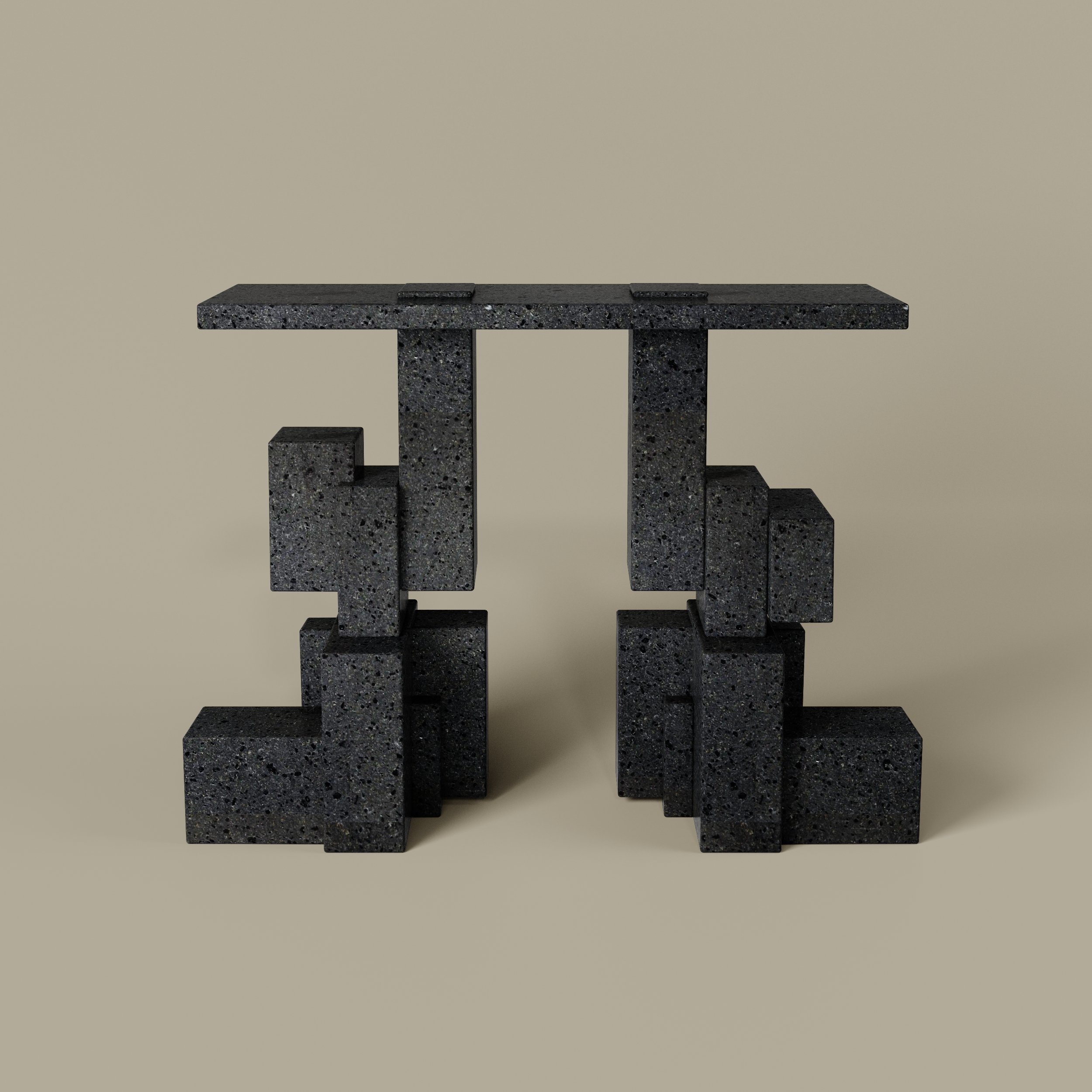 Console Adobe - front view - lava stone 2.jpg